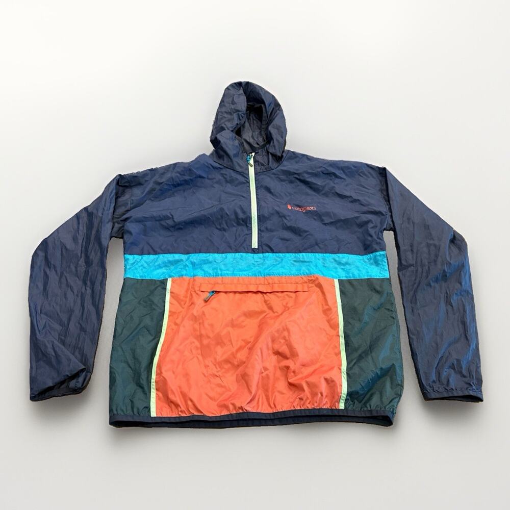 Cotopaxi Teca Half-Zip Mens Ultralight Hooded Windbreaker Sycamore Jacket Size M